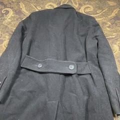 Vtg United Colors of Benetton Women’s long Wool Blend Coat Black US Small EU42