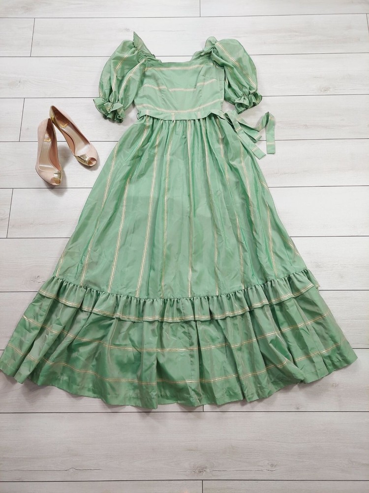 Vera Mont Vintage 70s, Made in West-Germany, Maxi dress, size 36 s, juicy green