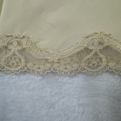 Lady Lynne Skirt Half Slip 70s 25″ Nylon Rayon Blend Scalloped Lace Trim VTG Med