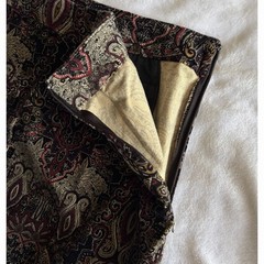 Vtg 90s Y2K Croft & Barrow Grunge Paisley Tapestry Skirt 6 Dark Vampy Whimsigoth