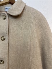 Vintage Cabin Creek Wool Blend Coat Beige Oversized 3/4 Sleeve Lined Women’s
