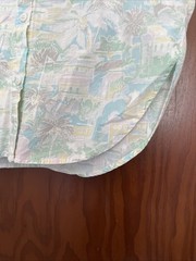Vintage Pastel Shirt 80s Beach Mom Cherokee Brand No Tag Button Up