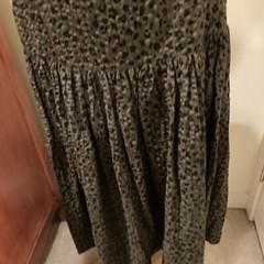 Vintage Escada Skirt olive & black Maxi Size 36 wool feels like cotton