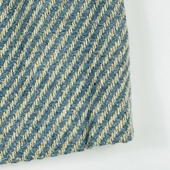 Jaeger London Skirt Womens 8.5 Small Blue Cream Stripe Vintage British Mod Tweed