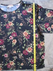 Vintage CONFETTI Women’s 3X Plus Shirt Blouse Boxy Black Floral Rayon Blend