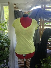 vintage y2k womens tshirt lime green scoop neck American Eagle Outfitters medium