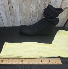 6 Pair Vtg Retro 80s 90s Slouch Boot Action Cuff Socks Blue Dark Yellow Black
