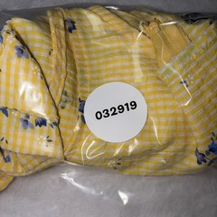 Vintage 90s California Concept Yellow Gingham Floral Shift Mini Dress Size 9 Y2K