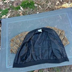 Vintage 90s Silk Bomber Jacket by Sunny Leigh Studio size medium whimsy