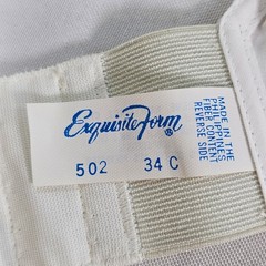 New Vintage Exquisite Form White Bra Style P502 Bullet Bra 34C Cone Bra NIB
