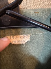 Vintage Vietnam Era 1960s Us Army Military OG-107 Cotton Field Shirt Top D916