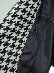 VTG Candies Black Ivory Houndstooth Peacoat Jacket Womens Medium 90s Pockets