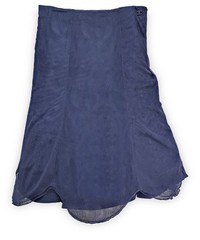 CHANEL 2002 Cruise Navy Mesh Scalloped Fit & Flare CC Skirt Sz 34 US 2 VTG Y2K