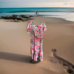 Vintage 1980’s Wakiki Hawaiian Vintage Midi Mumu 100% Cotton 3XL Lightweight