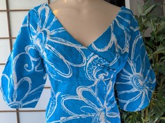 Vtg 60s MCINERNY By SYDNEY Honolulu Traditional Floral Maxi Dress Sz Modern Sz S