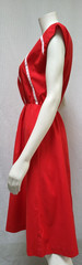 NOS Vintage 1970s Sears The Fashion Place Red White Stripe Dress – Size S/M