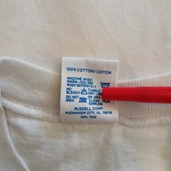 Vintage 90’s Russell Athletic T-Shirt S Womens White Made In USA California Fish