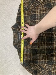 VTG Sag Harbor Women’s 14 Petite Brown Plaid 90s Career Blazer Jacket F12072 14P