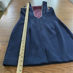 DATIANI Vintage sleeveless open back cocktail elegant navy blue dress sz 12