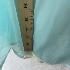 Vintage Gotham Gold Stripe Nightgown Nylon Chiffon Lace Women’s 34 Blue Ribbon