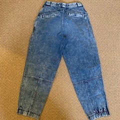 Vintage Maneovers Boys 12R Acid Wash Paneled Utility Jeans 25×23 80s 90s