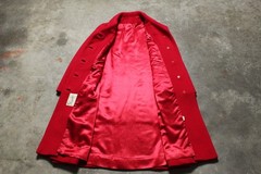Vintage 60’s USA Union-Made Ruby Red Shagmoor Wool Coat – M / L
