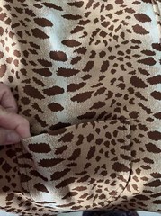 Vintage 1960s Animal Print Knit Top Boutique Brown Cheetah Button Up Sz 14 Sears