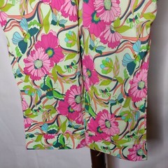 Willi Smith Vintage women’s 10 capri pants multicolor zip cuffed bottoms pockets