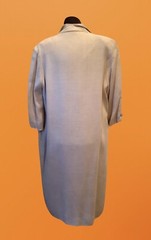 Vintage 1950’s Lightweight Long Overcoat Ivory Dress Coat Sz L