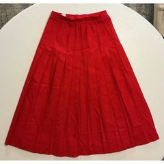 Burberrys Vintage Red Wool Skirt Suit Double Breasted Blazer Pleated Skirt Sz 6