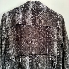 Vintage Women’s Candies Double Breasted Flared Dress Jacket Sz XL, Black & White