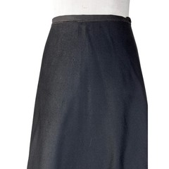 Antique Edwardian Black Wool Mourning Walking Skirt Jet Beads Tassels Tiered