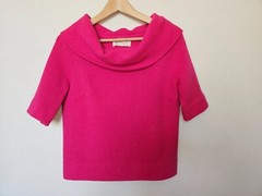 Vintage Kimberly Knitwear Mod Cowl Neck Sweater Top Virgin Wool Mohair 60s