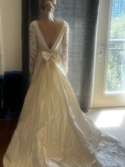 Saks Fifth Avenue Christos Vintage 90s Wedding Dress with Train $2800