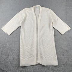 Vintage Orlon Acrylic Knit Sweater Night Gown Made In California Ivory White