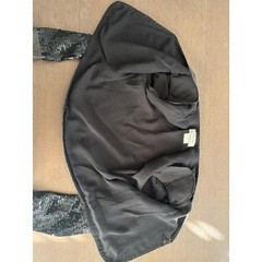 Jack Bryan Neiman Marcus Vintage Sequin Floral Bolero Jacket Black Silver Size 8