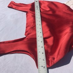 1950s Vtg Johnathan Logan Party Prom Fit Flare Red Dress White Lace Crinoline M