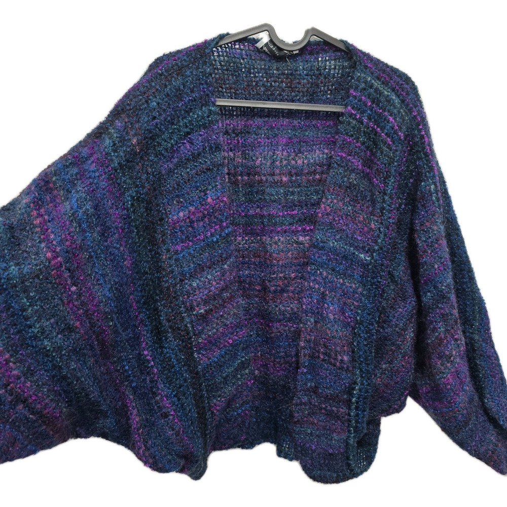 Jeanne Scannell Handwoven Designer Cardigan Jacket Mohair Wool Mix One Size