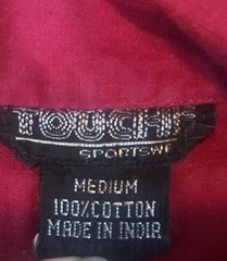 Vintage Touché Red Ruffle Blouse Romantic Cottagecore Prairie Victorian Medium