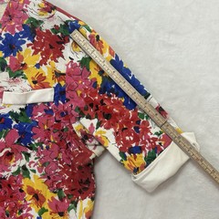 Vintage Units USA Women’s Blouse Size 2 Floral Button Up Retro Flair Shirt Top