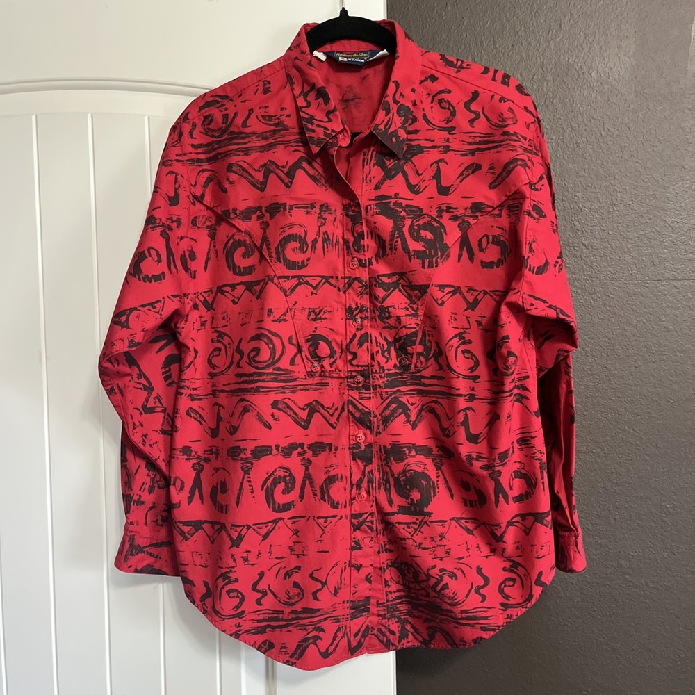 RARE Vintage 80s Panhandle Slim Women’s Western Medium Cotton Rodeo Cowgirl 🤠