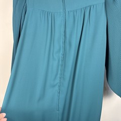 VTG Chez of California By Tandy Emerald Green Mermaid Ruffle Dress Sz 14W GUC