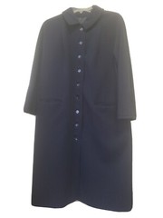 Vintage Puget Sounder Women’s All Weather Coat Long Navy Blue Large