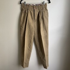 Vintage 80s Gitano Brown High Waist Pleated Tapered Leg Chino Pants 26” 5 / 6