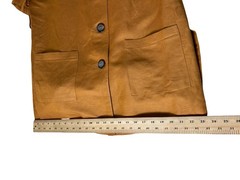 VTG Harve Benard 3pc Slit Skirt Suit Women Size 14 Camel Tan Short Sleeve Jacket