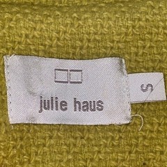 Julie Haus Anthro Mustard Wool Coat Jacket S Mod Retro Swing USA Statement Chic