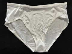 Vtg BALI 2846 Fit Your Curves Satin Full Coverage 2XL/9 White Panties #275