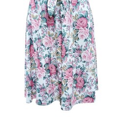 Vintage Shirt Dress Floral Cottage Grandma Romantic Pink Green Belted Fits XS/S