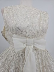 1950s Cupcake Puffy Mini Wedding Dress, Prom , Silver, *broken Metal Zipper XS