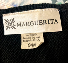 Women’s S/M Vintage 90’s Marguerita Hand Painted Cardigan Skirt Set NYC Theatre